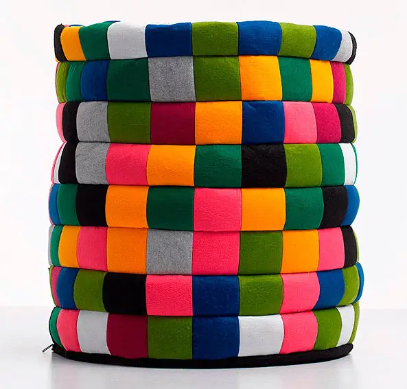 Pouf multicolor patchwork Pops