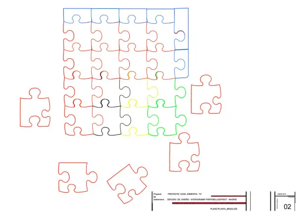 Sofá puzzle 27 piezas colores parchis
