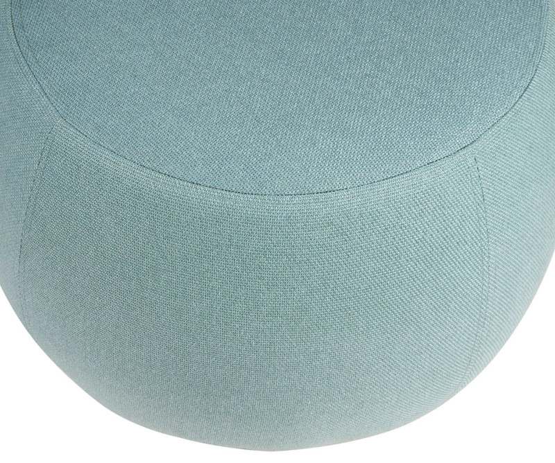 Puf tapizado redondo Jason azul turquesa