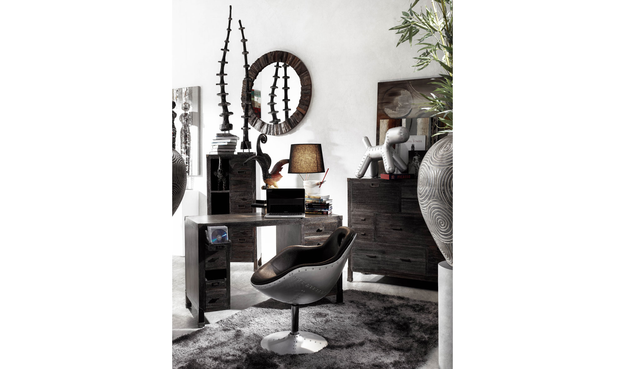 Salón vintage industrial Etnico
