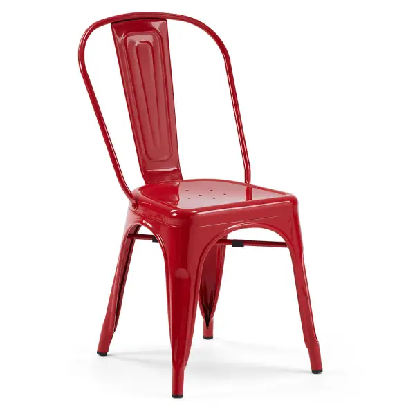 Set 4 Sillas rojas Vintage Andromena
