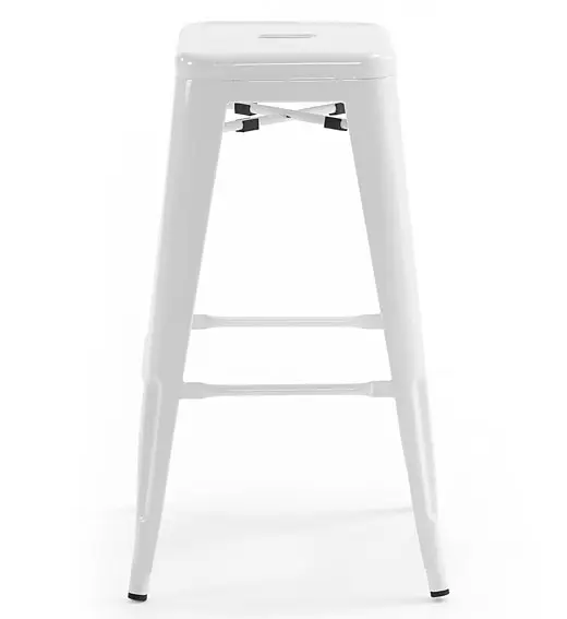 Taburete blanco industrial Fenix