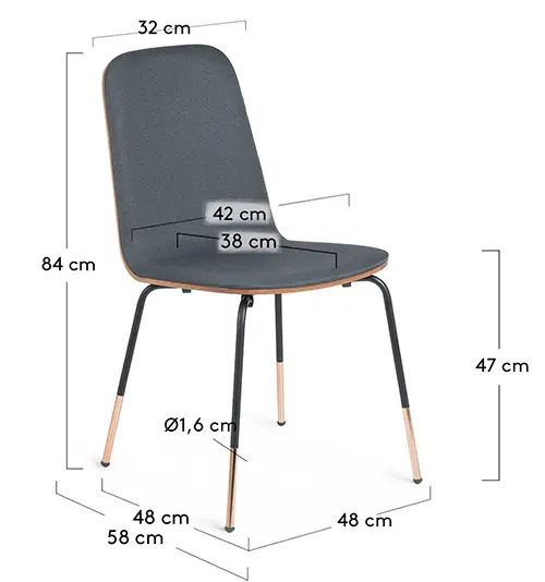 Silla grafito Canele