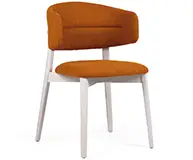 Silla tapizada respaldo curvo Cofee