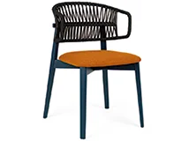Silla tapizada y cuerda respaldo curvo Cofee Silla tapizada y cuerda respaldo curvo Cofee