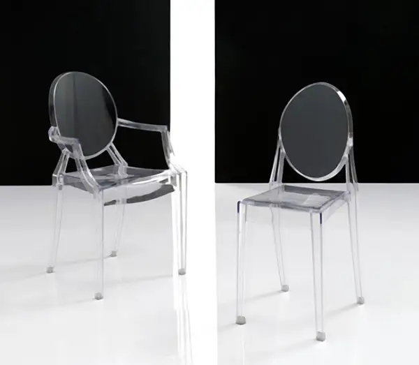 Silla y Sillón transparente