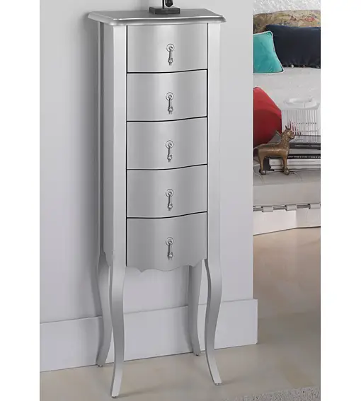 Chiffonier Estrecho Vintage Plata Astoria