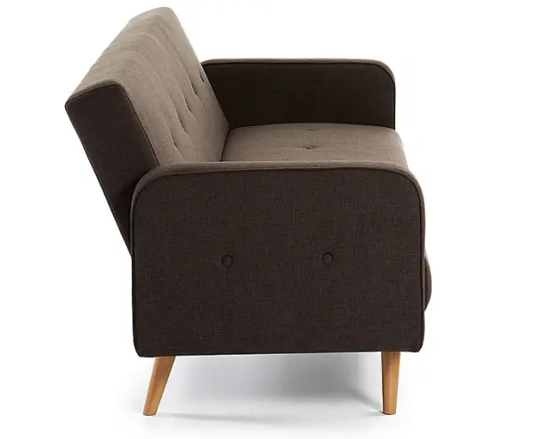 Sofá cama retro marrón fifties
