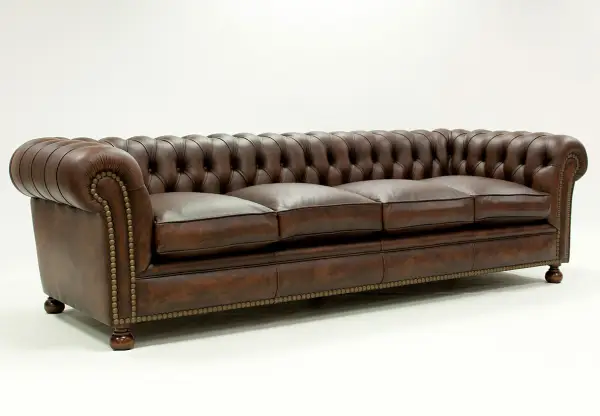 Sofá Chesterfield Loor Piel Envejecida