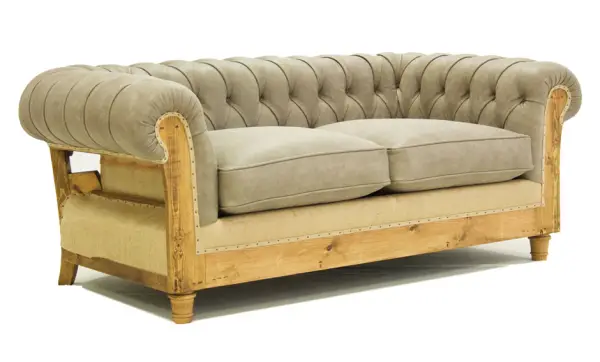 Sofá 2 plazas beige chesterfield Chesire