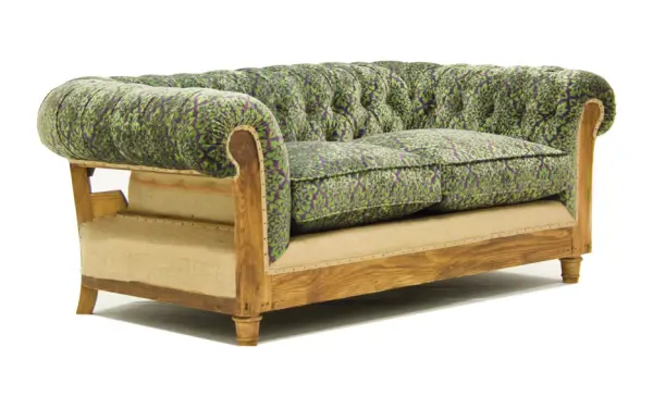 Sofá 2 plazas verde chesterfield Chesire