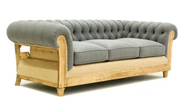 Sofá 3 plazas gris chesterfield Chesire