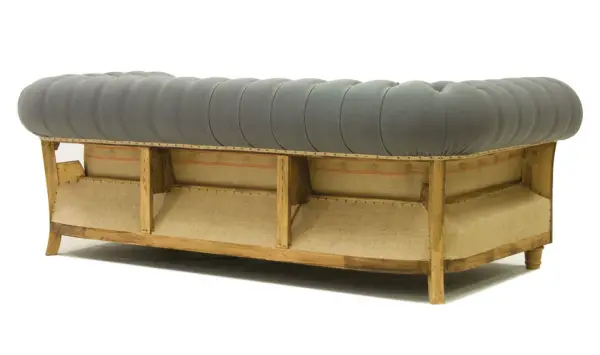Sofá 3 plazas gris chesterfield Chesire