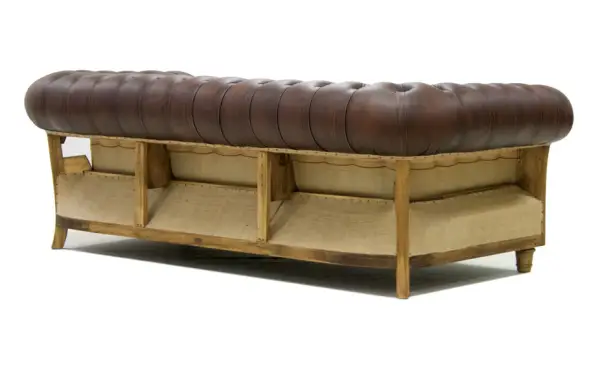Sofá 3 plazas marrón oscuro chesterfield Chesire
