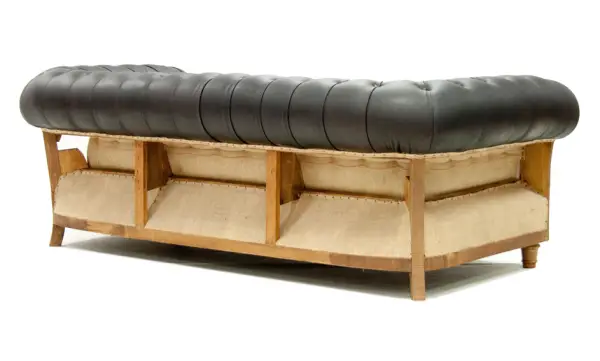 Sofá 3 plazas negro chesterfield Chesire