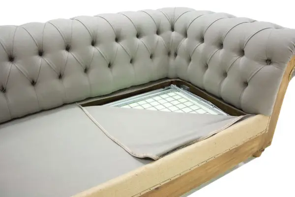 Sofá cama gris chesterfield Chesire