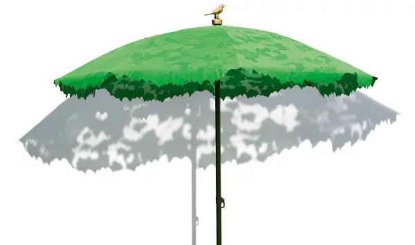 Parasol verde Hoja