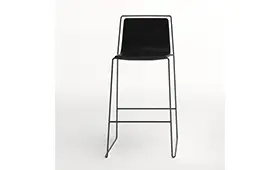 Taburete para barra de bar tapizado negro