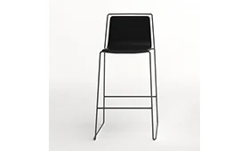 Taburete para barra de bar tapizado negro