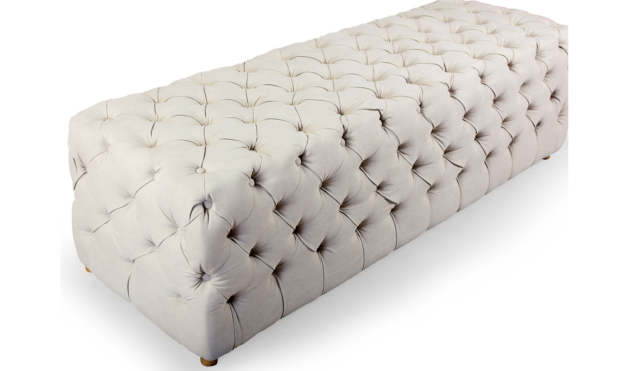 Taburete pie de cama lavardens vintage Artisan tufted