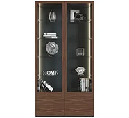 Vitrina 4 cajones nogal miel con luz Tremiti Vitrina 4 cajones nogal miel con luz Tremiti