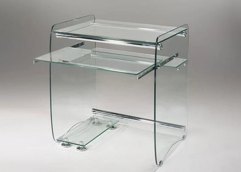 Mueble ordenador cristal