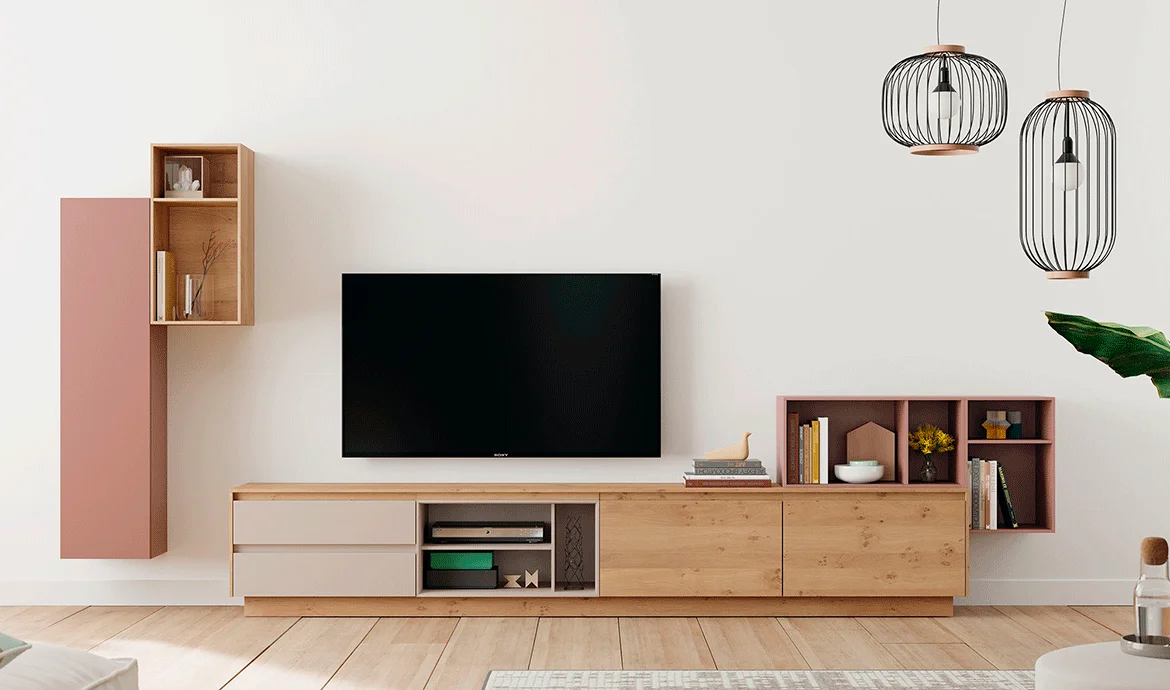 Mueble tv roble leopard Ciro