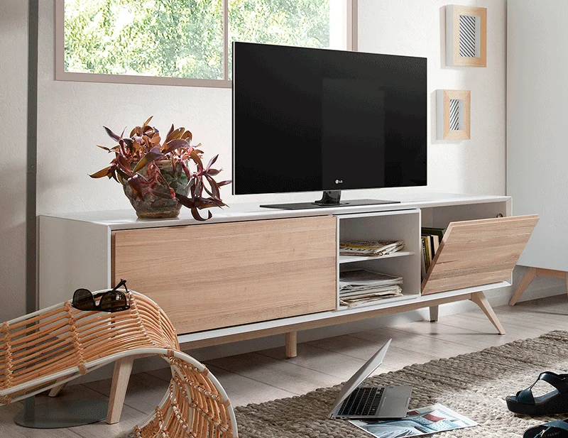 Mueble tv 2 puertas nórdico Quatre