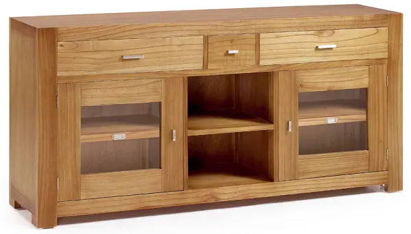 Buffet Natural 2+1 Cajones, 2 Puertas y 2 Huecos