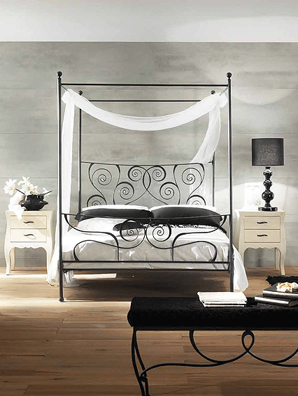 Cama de Forja con Dosel Sethunia