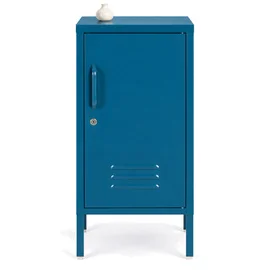 Mesita de noche Cambridge azul de acero con estantes ajustables Mesita de noche Cambridge azul de acero con estantes ajustables