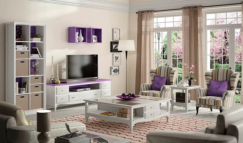 Salón vintage provenzal lila Fontana