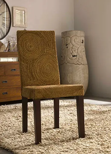 Silla Colonial Rattán Espirales Java