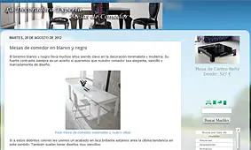 Mesas de comedor en blanco y negro en La decoradora Experta
