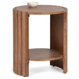 Mesa de noche Orissa de madera de mango natural Mesa de noche Orissa de madera de mango natural