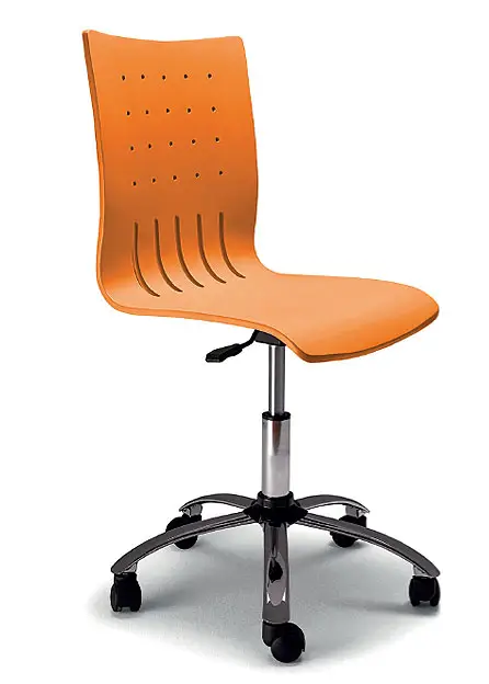 Sillón giratorio naranja