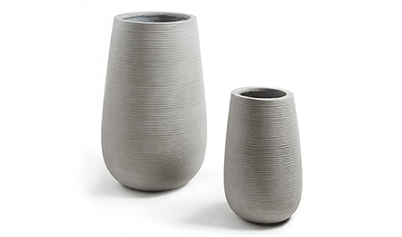 Set 2 maceteros cemento Loa gris