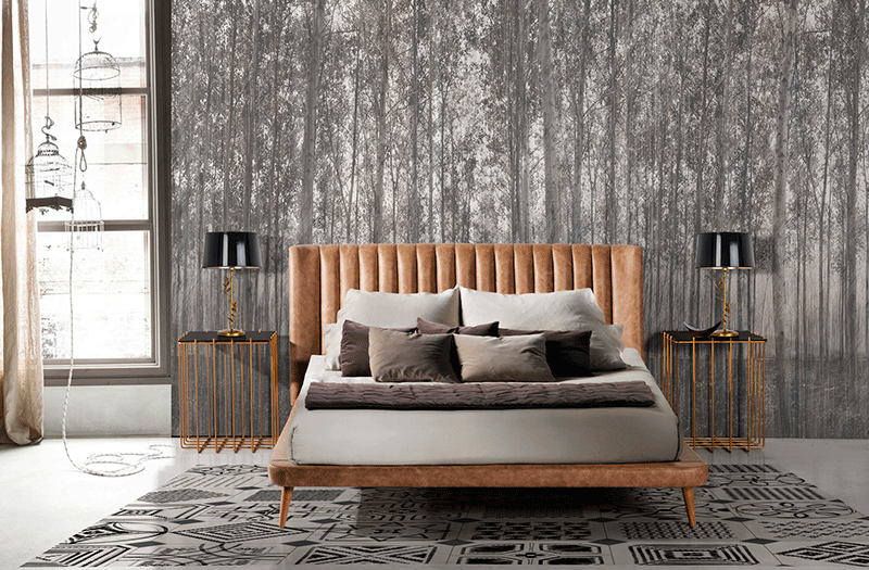 Cama piel natural Melry