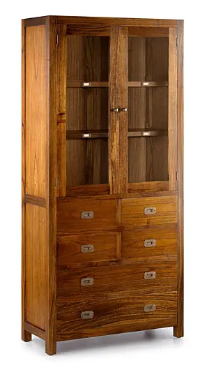Vitrina 2 puertas 2 4 cajones