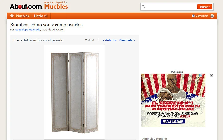Biombos, cómo son y cómo usarlos en About.com