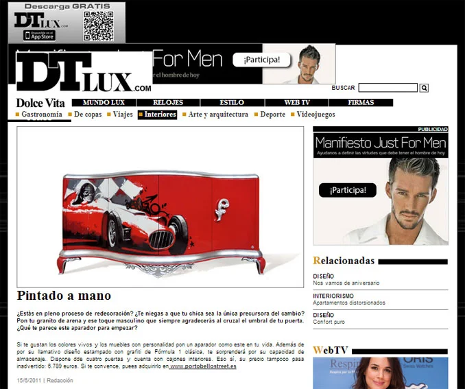 Aparador pintado a mano con Portobello en fair-paly.dtlux.com
