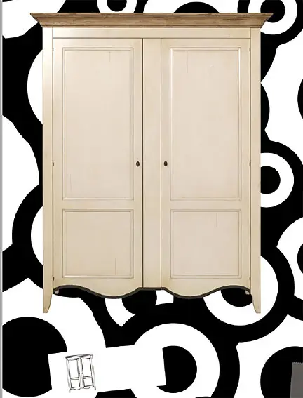Armario 2 puertas 2 estantes ajustables