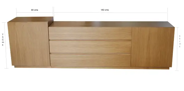 Mueble de Tv scan 3 cajones 2 puertas