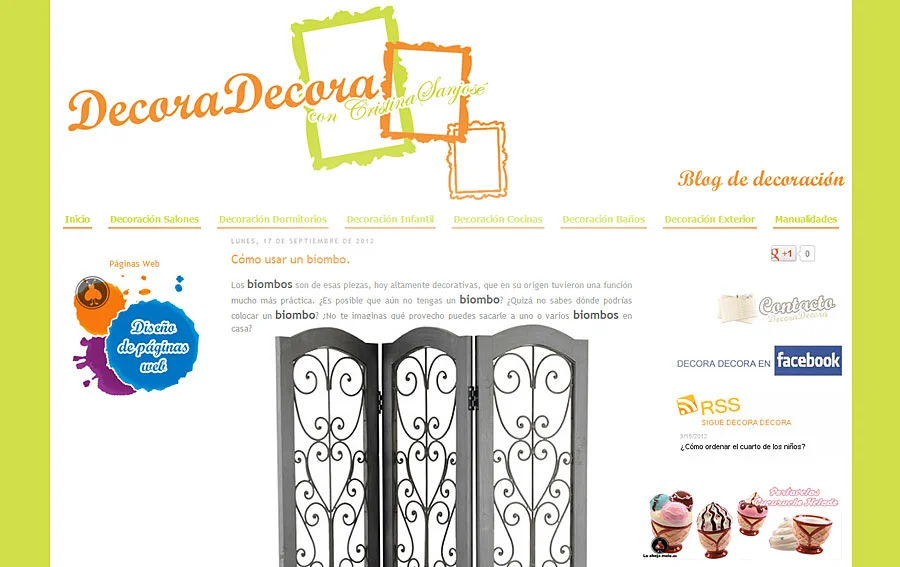 Cómo usar un biombo en decoradecora con Cristina San José