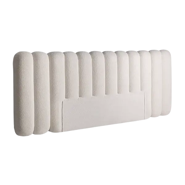 Cabecero tapizado crema para colchón de 180x200 Mier