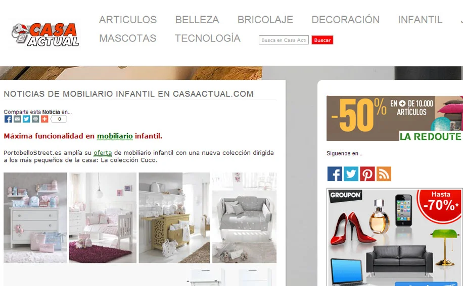Mobiliario infantil con portobello en casaactual.com