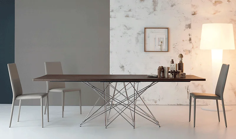 Mesa de comedor nogal americano Octa Bonaldo