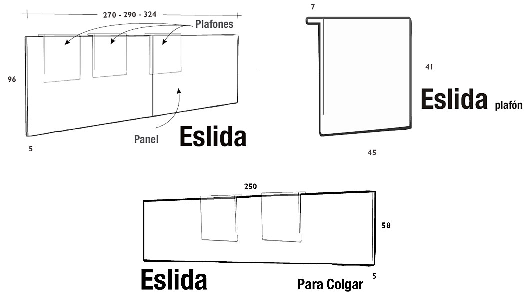 Croquis Cama Eslida III cabecero de colgar