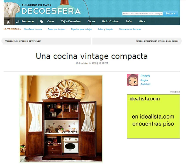 Una cocina vintage compacta con Portobello en