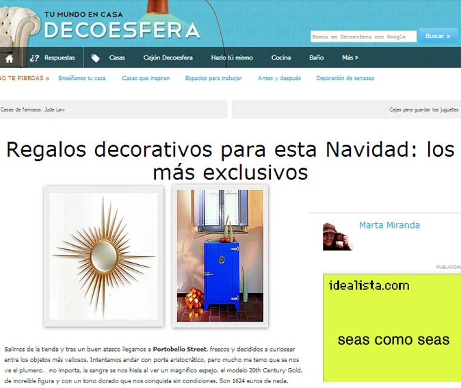 Regalos decorativos para esta navidad con Portobello en